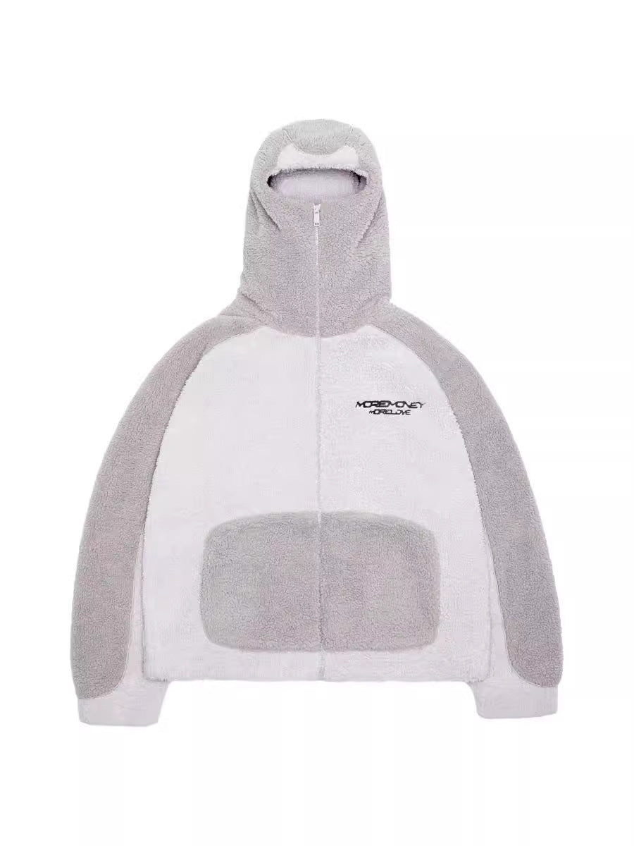 Fleece Balaclava Zipup Unisex Hoodie