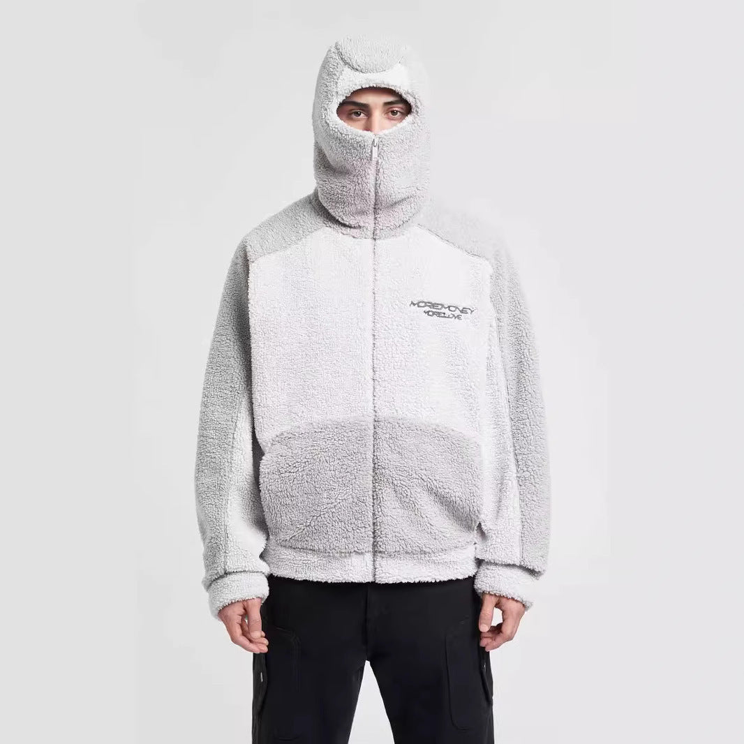 Fleece Balaclava Zipup Unisex Hoodie