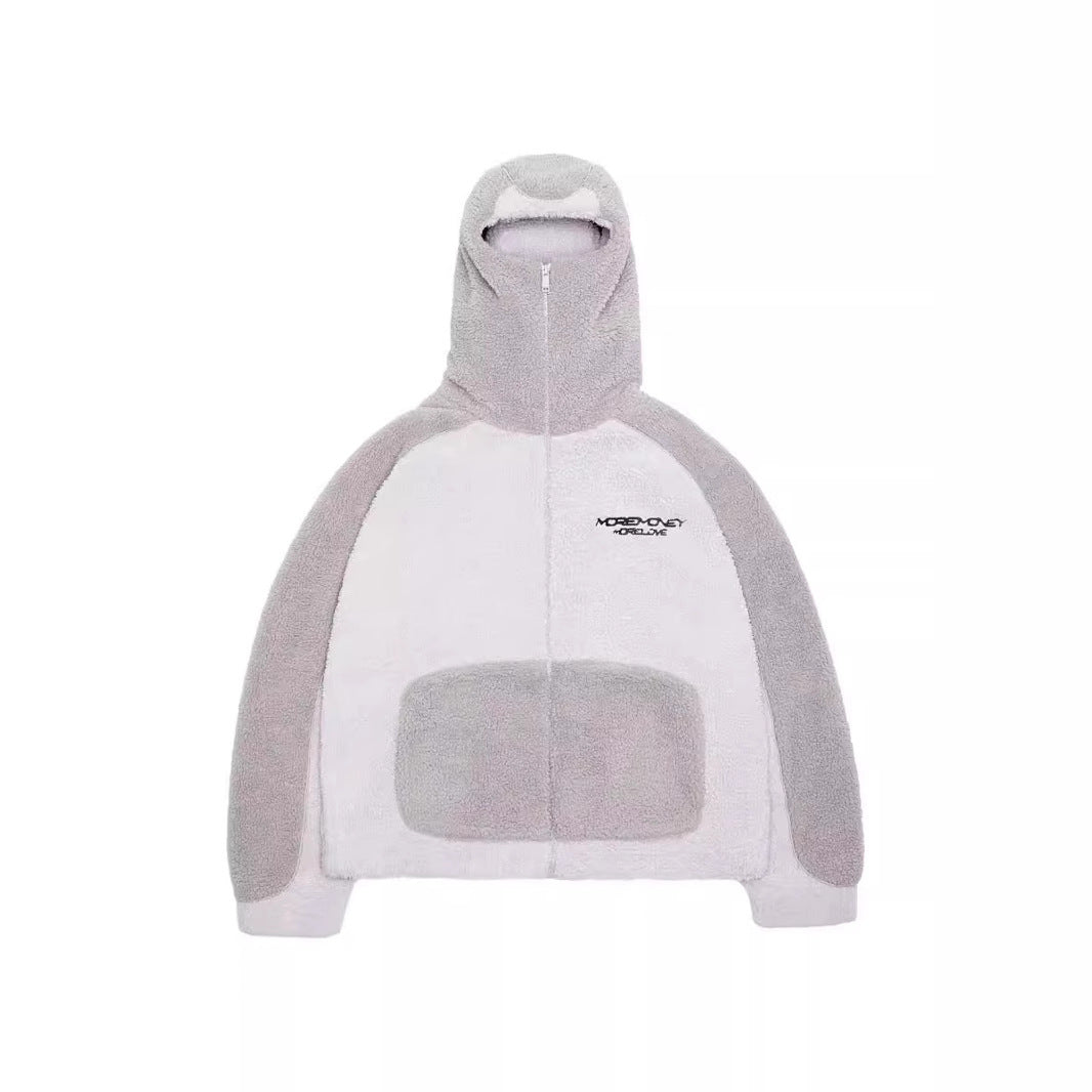 Fleece Balaclava Zipup Unisex Hoodie